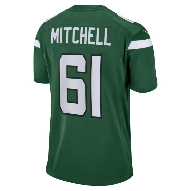 Max Mitchell New York Jets Game Player Jersey - Gotham Green - Image 3