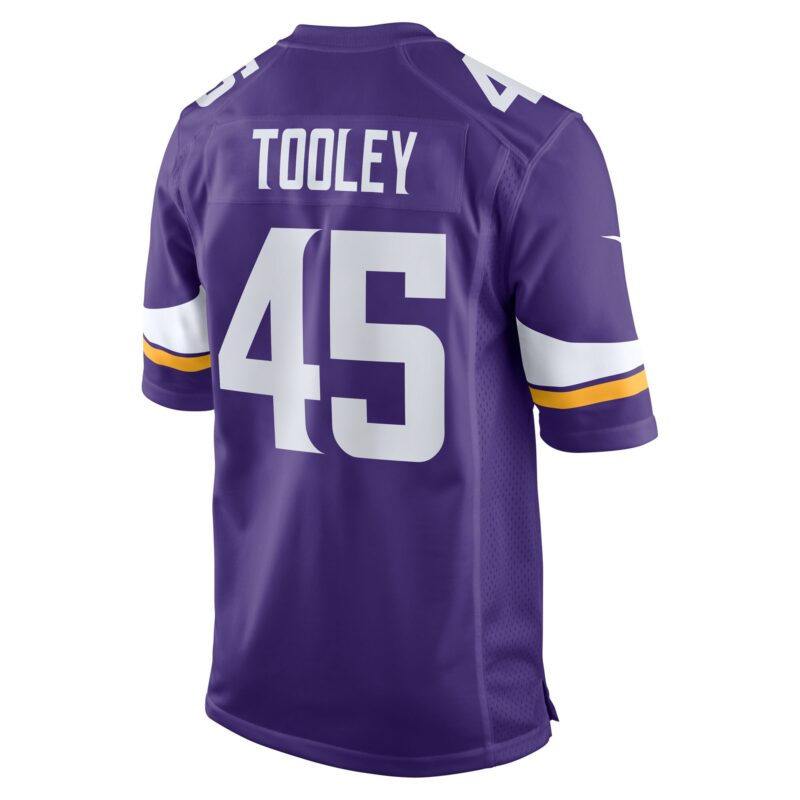 Max Tooley Minnesota Vikings Team Game Jersey - Purple - Image 3