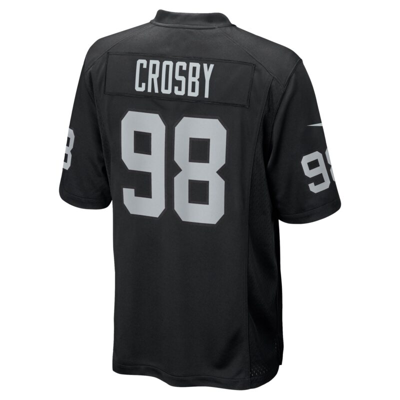 Maxx Crosby Las Vegas Raiders Game Jersey - Black - Image 3