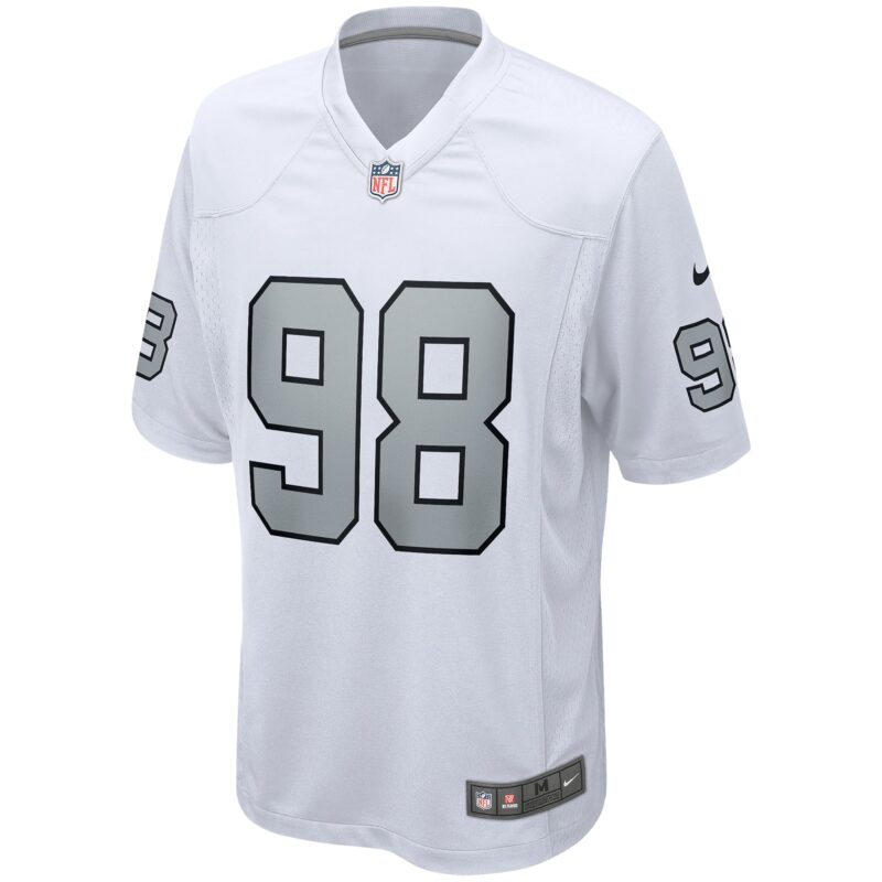 Maxx Crosby Las Vegas Raiders Alternate Game Jersey - White - Image 2
