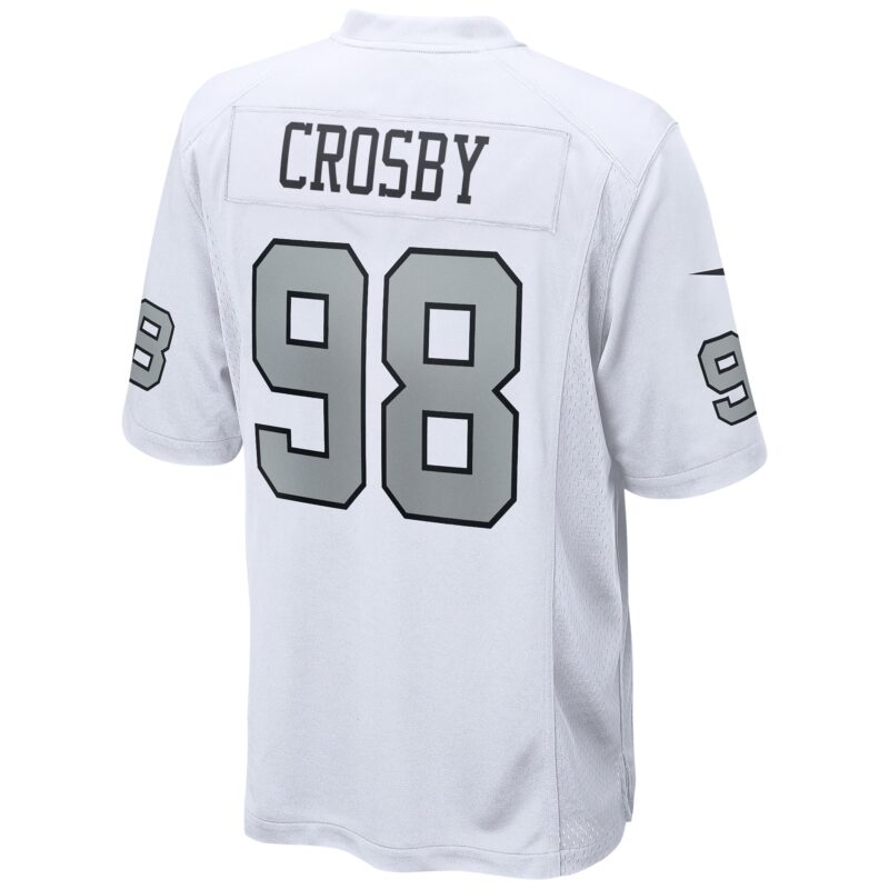 Maxx Crosby Las Vegas Raiders Alternate Game Jersey - White - Image 3