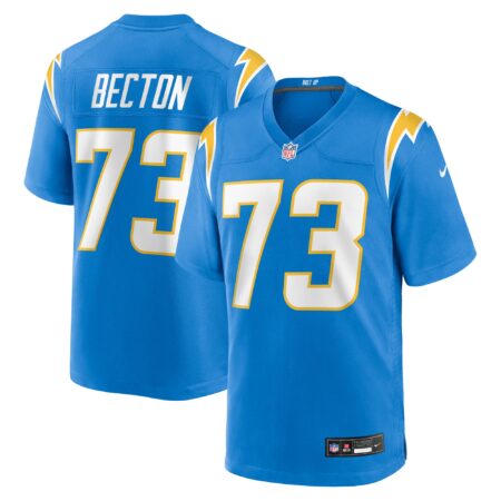 Mekhi Becton Los Angeles Chargers Team Game Jersey - Powder Blue