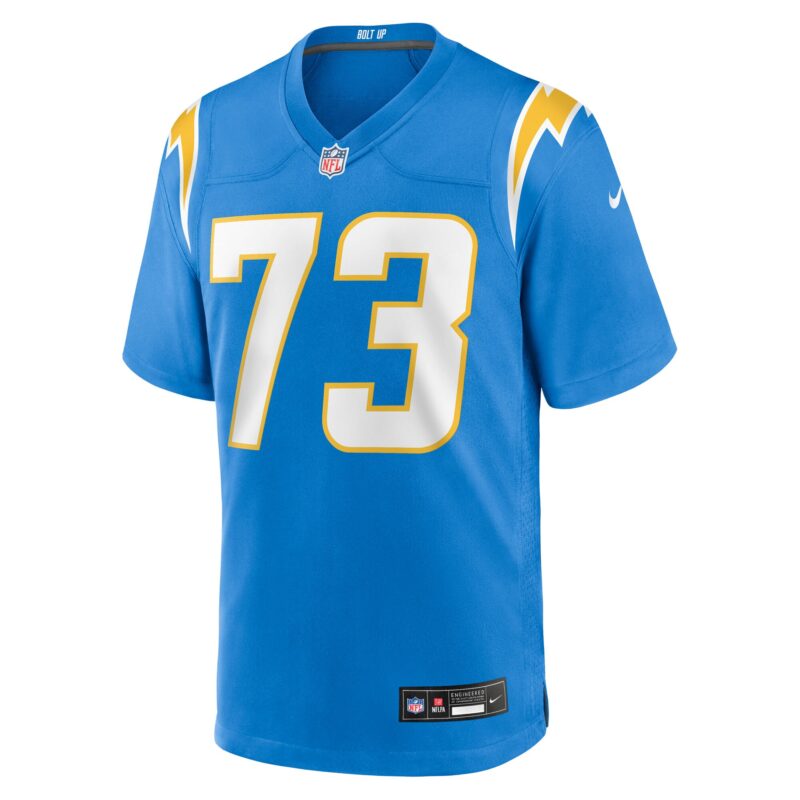 Mekhi Becton Los Angeles Chargers Team Game Jersey - Powder Blue - Image 2