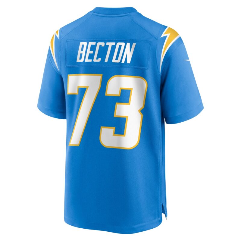 Mekhi Becton Los Angeles Chargers Team Game Jersey - Powder Blue - Image 3