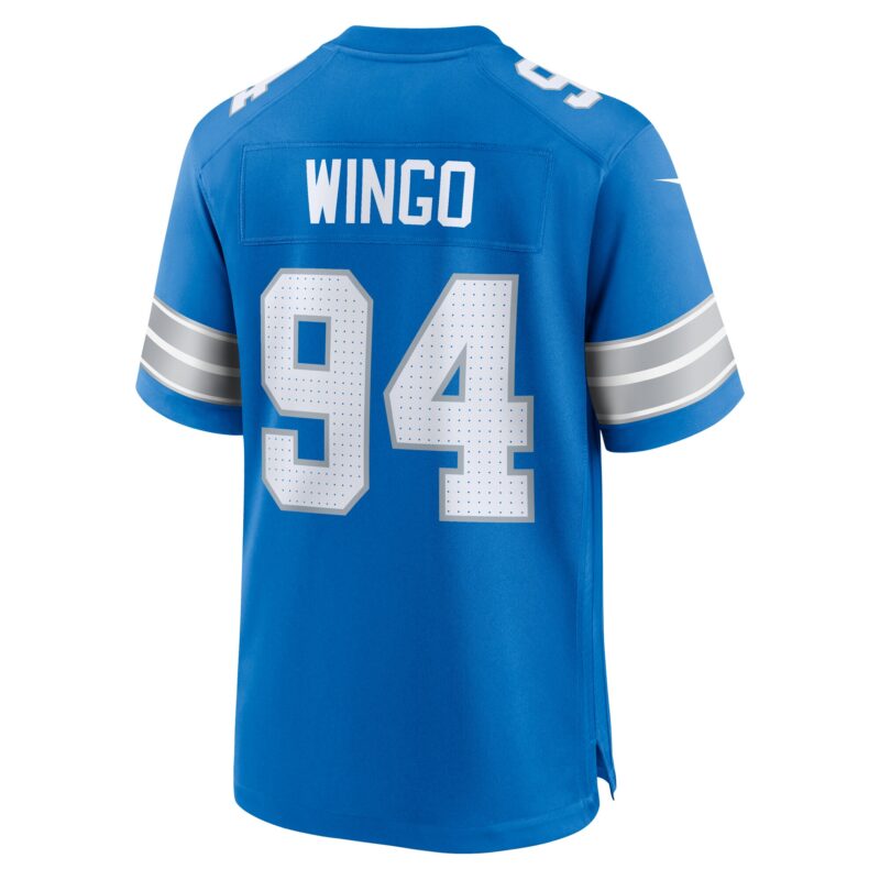 Mekhi Wingo Detroit Lions Team Game Jersey - Blue - Image 3