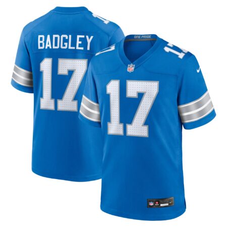 Michael Badgley Detroit Lions Team Game Jersey - Blue