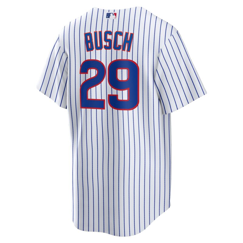 Michael Busch Chicago Cubs Home Jersey - White - Image 3