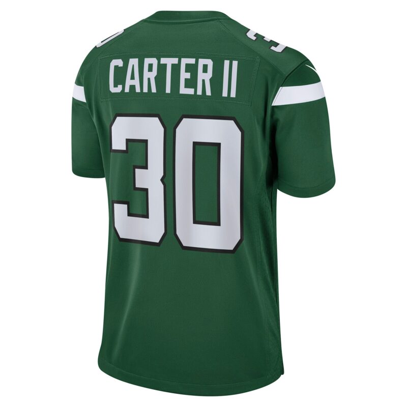 Michael Carter II New York Jets Game Jersey - Gotham Green - Image 3
