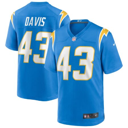 Michael Davis Los Angeles Chargers Game Jersey - Powder Blue