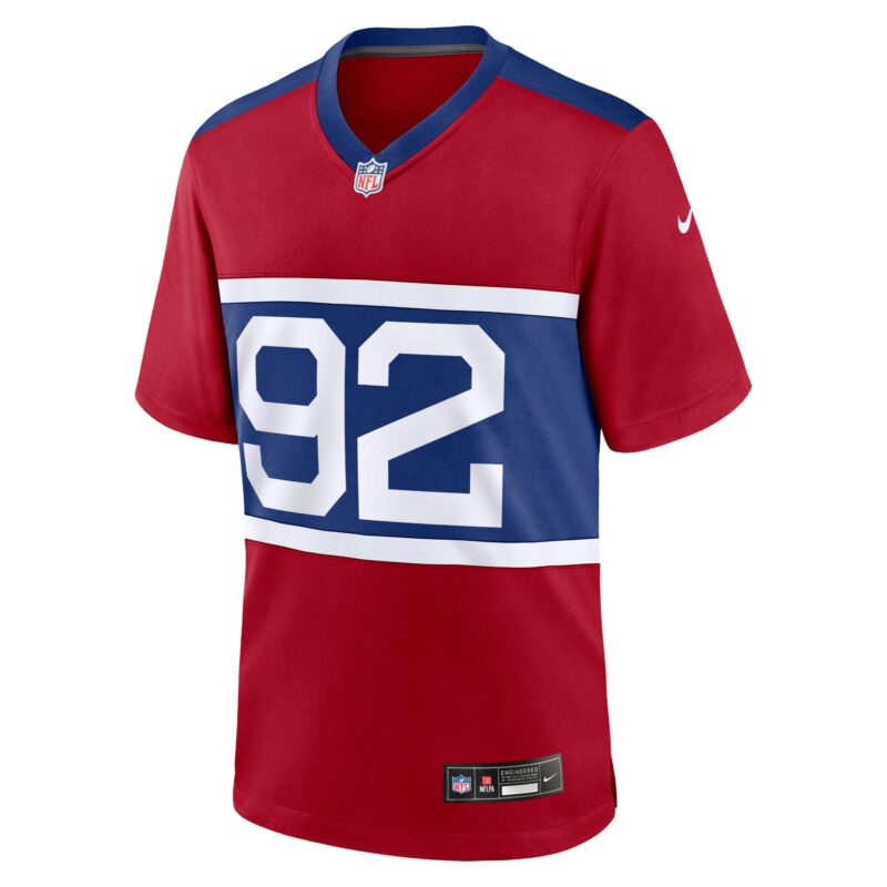 Michael Strahan New York Giants Alternate Retired Player Game Jersey - Century Red - Image 2