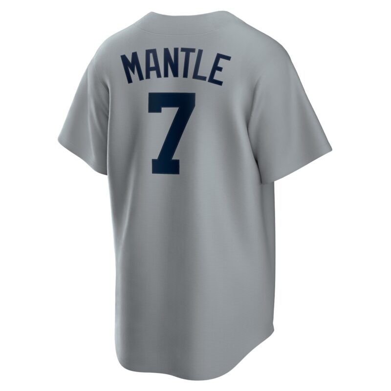 Mickey Mantle New York Yankees Road Cooperstown Collection Player Jersey - Gray - Image 3