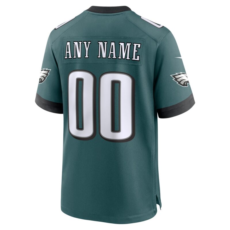 Philadelphia Eagles Super Bowl LIX Custom Game Jersey - Midnight Green - Image 3