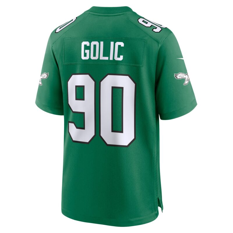 Mike Golic Philadelphia Eagles Alternate Game Jersey - Kelly Green - Image 3