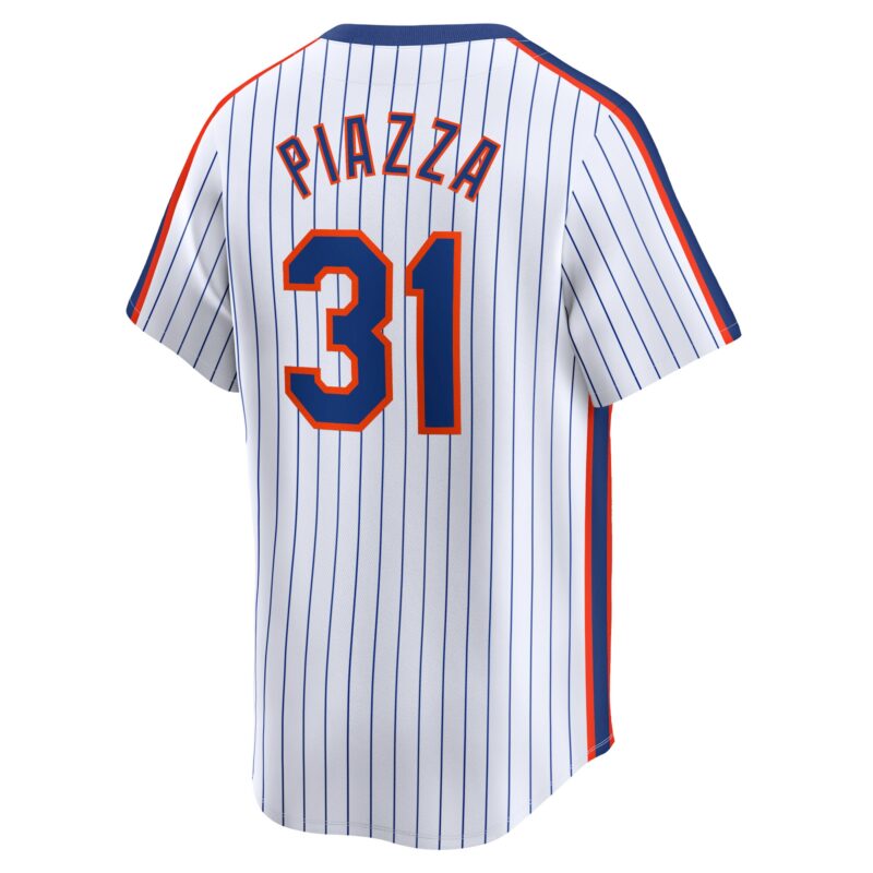 Mike Piazza New York Mets Throwback Cooperstown Limited Jersey - White - Image 3