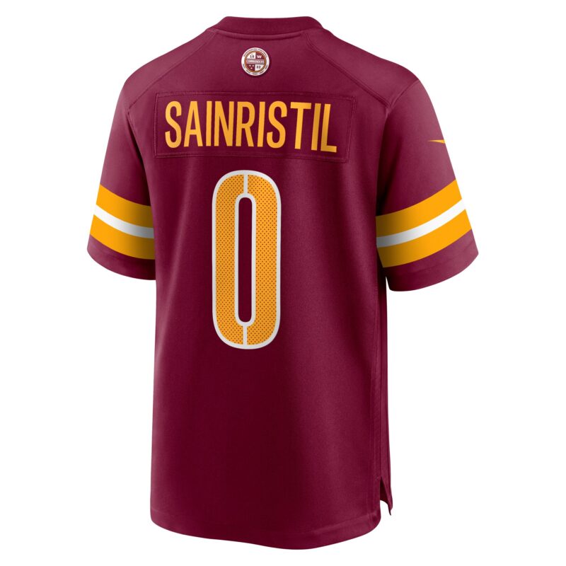 Mike Sainristil Washington Commanders Game Jersey - Burgundy - Image 3