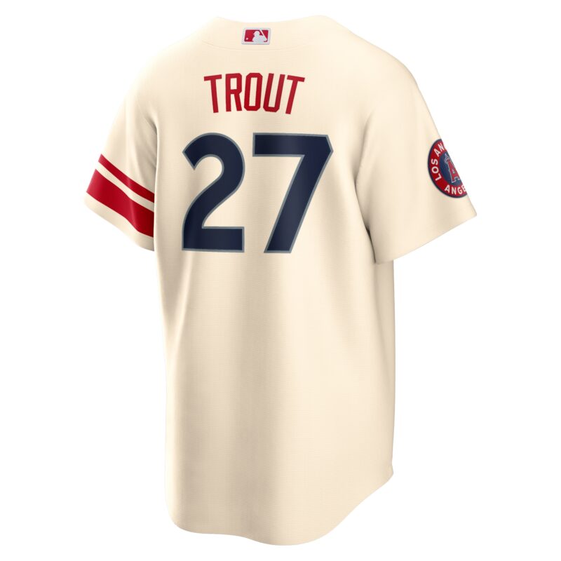 Mike Trout Los Angeles Angels City Connect Player Jersey - Cream - Image 3