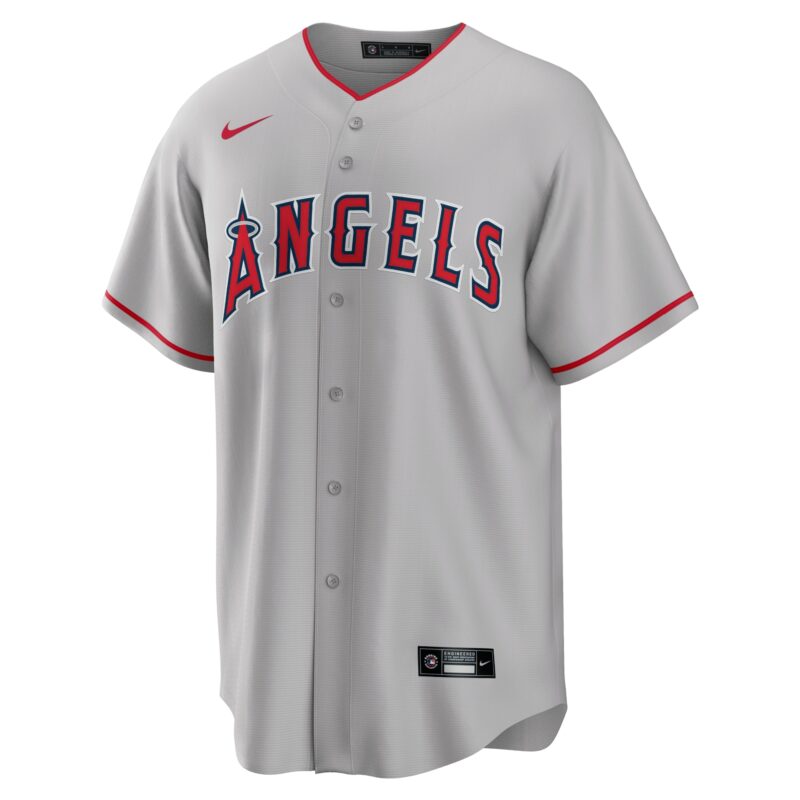 Mike Trout Los Angeles Angels Road Player Name Jersey - Silver - Image 2