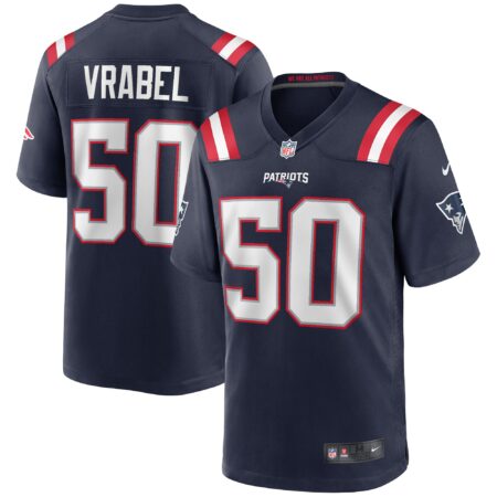 Mike Vrabel New England Patriots Game Retired Player Jersey - Navy