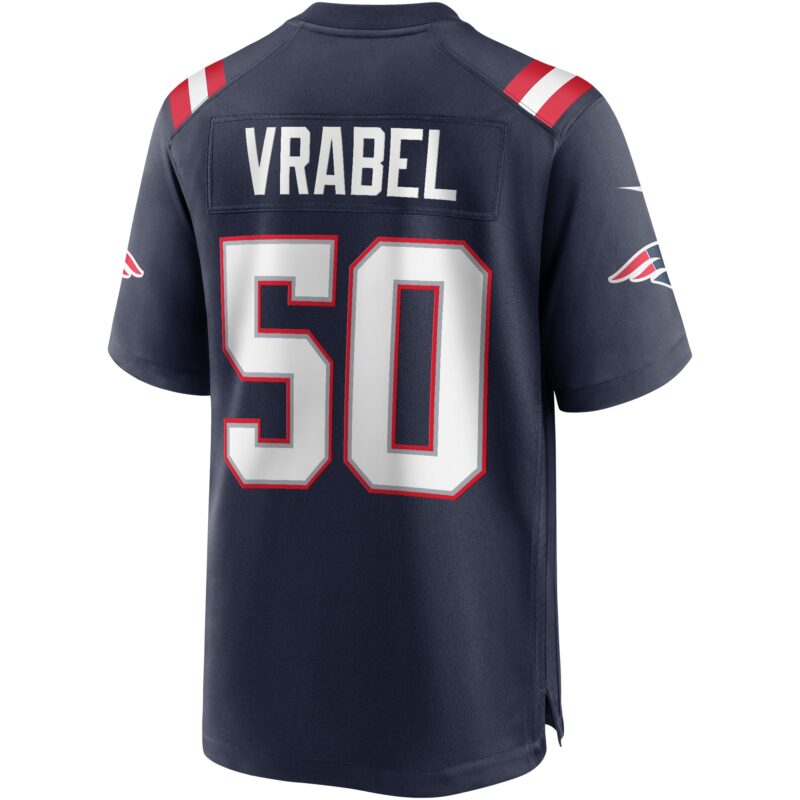 Mike Vrabel New England Patriots Game Retired Player Jersey - Navy - Image 3