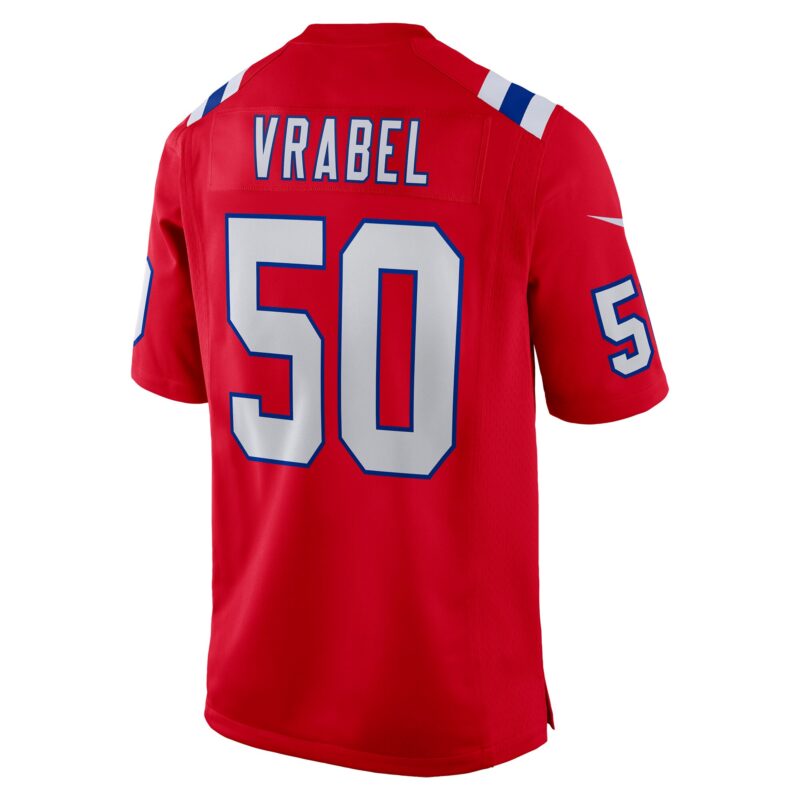 Mike Vrabel New England Patriots Retired Player Alternate Game Jersey - Red - Image 3
