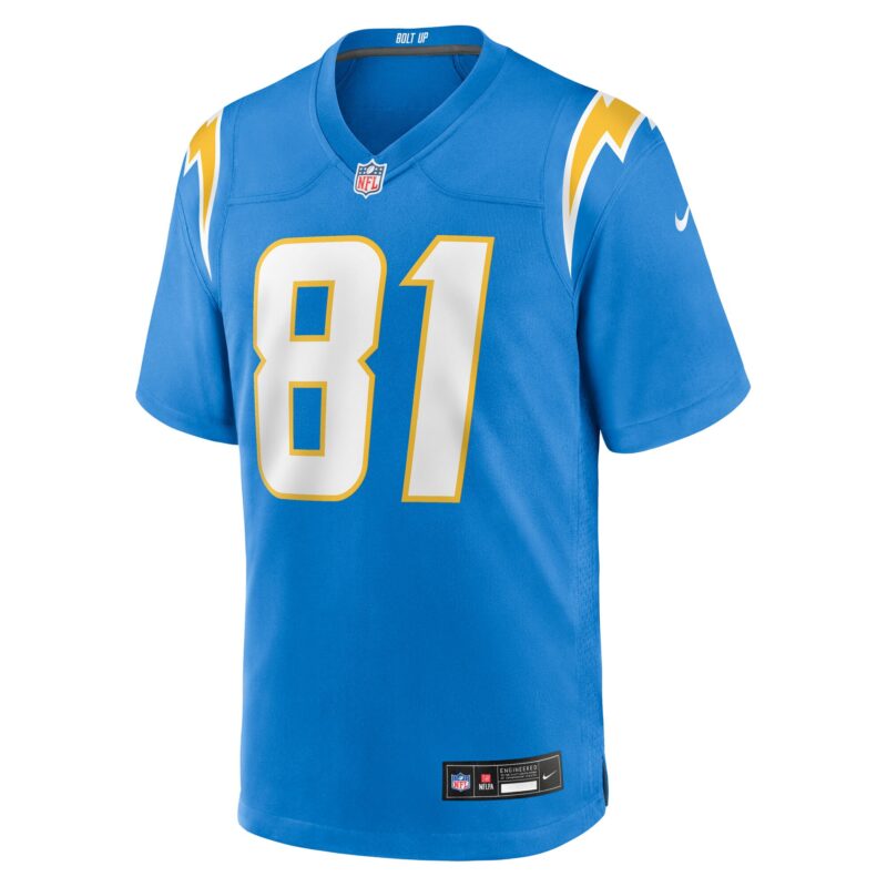 Mike Williams Los Angeles Chargers Team Game Jersey - Powder Blue - Image 2