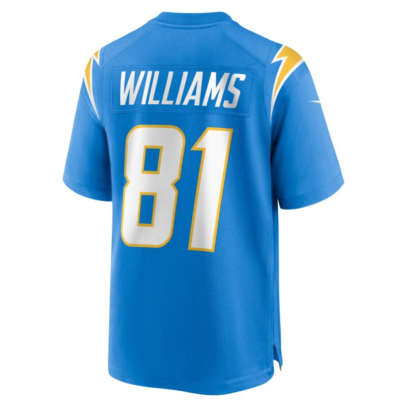Mike Williams Los Angeles Chargers Team Game Jersey - Powder Blue - Image 3