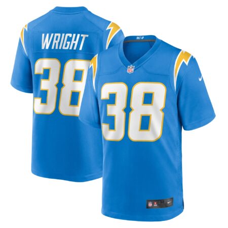 Milton Wright Los Angeles Chargers Game Jersey - Powder Blue