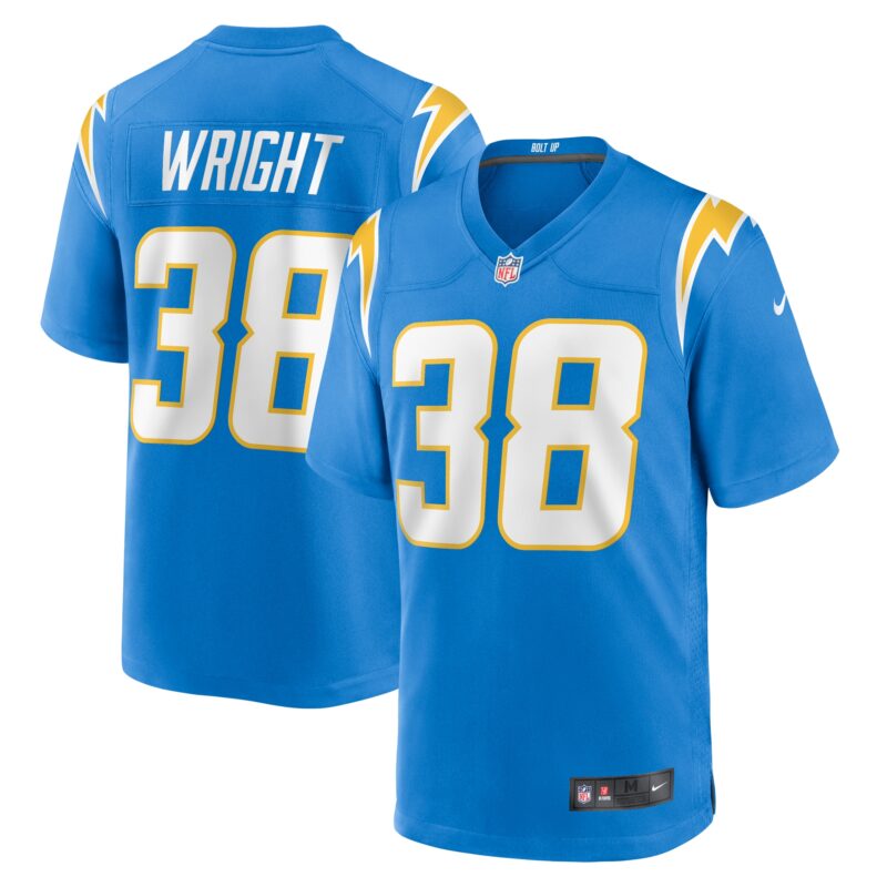 Milton Wright Los Angeles Chargers Game Jersey - Powder Blue