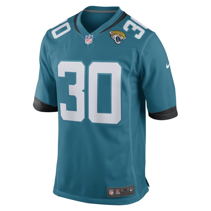 Montaric Brown Jacksonville Jaguars Game Player Jersey - Teal - Image 2