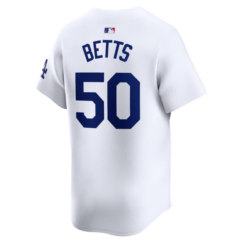 Mookie Betts Los Angeles Dodgers Home Limited Player Jersey - White - Image 3