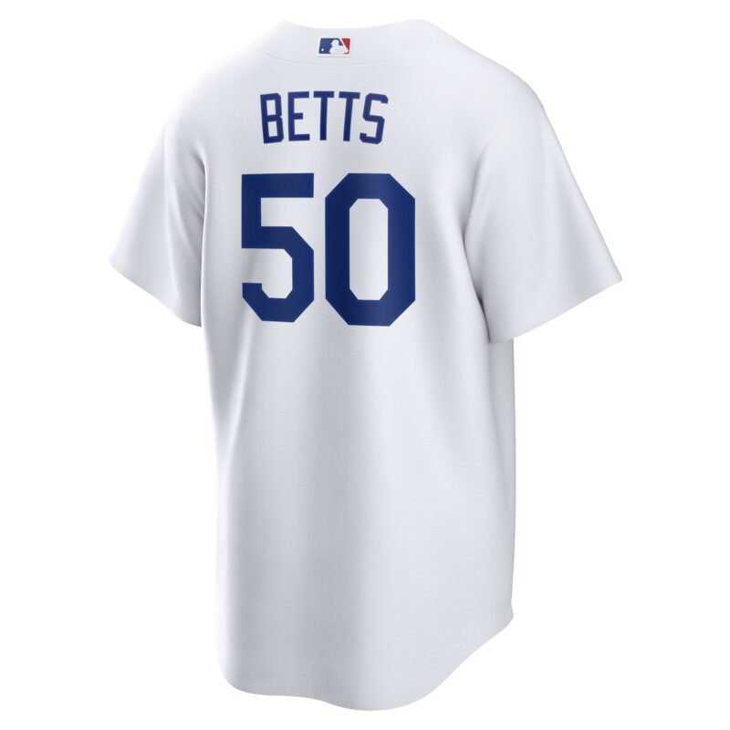Mookie Betts Los Angeles Dodgers Home Player Name Jersey - White - Image 3