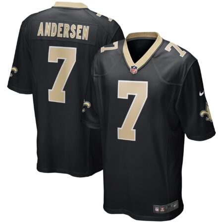 Morten Andersen New Orleans Saints Game Retired Player Jersey - Black