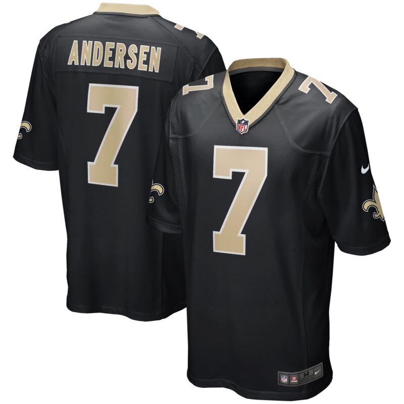 Morten Andersen New Orleans Saints Game Retired Player Jersey - Black
