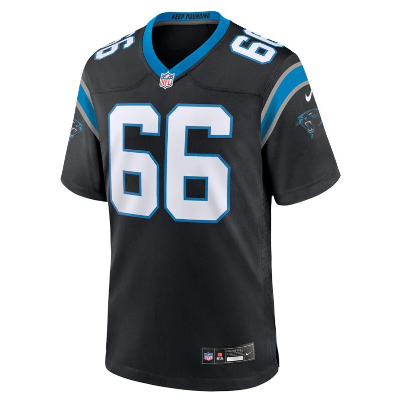 Nash Jensen Carolina Panthers Team Game Jersey - Black - Image 2