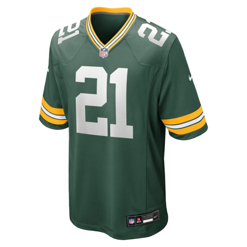 Nate Hobbs Green Bay Packers Team Game Jersey - Green - Image 2