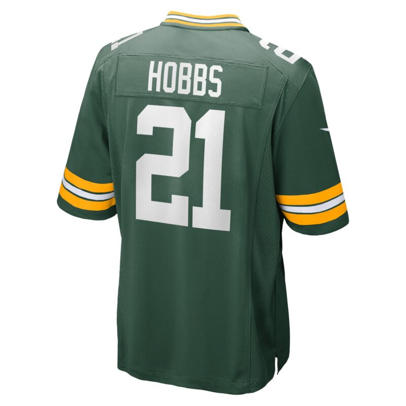 Nate Hobbs Green Bay Packers Team Game Jersey - Green - Image 3