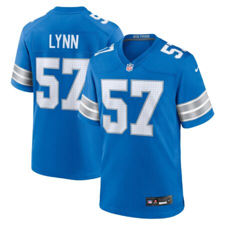 Nate Lynn Detroit Lions Game Jersey - Blue