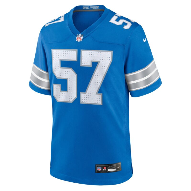 Nate Lynn Detroit Lions Game Jersey - Blue - Image 2