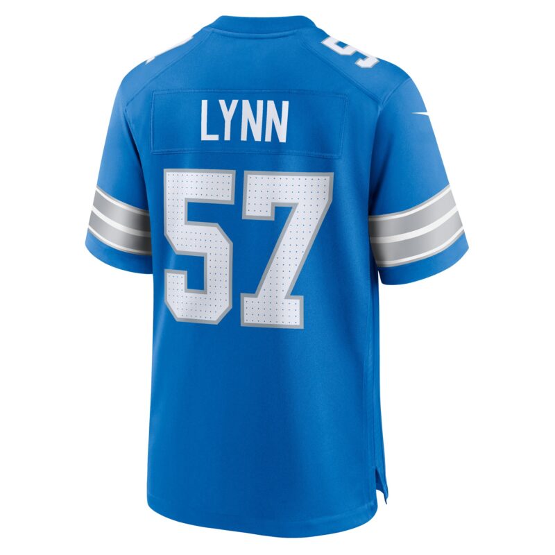 Nate Lynn Detroit Lions Game Jersey - Blue - Image 3