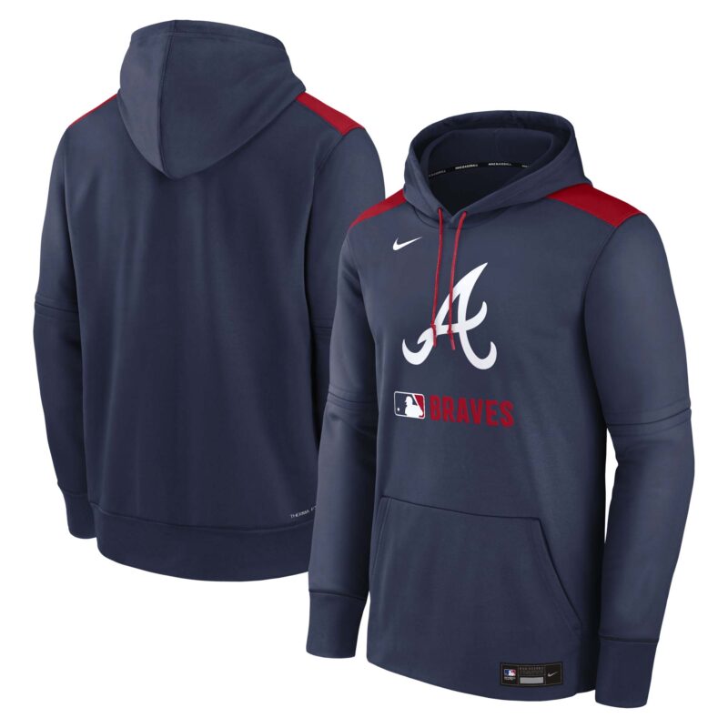 Atlanta Braves Collection Performance Pullover Hoodie - Navy