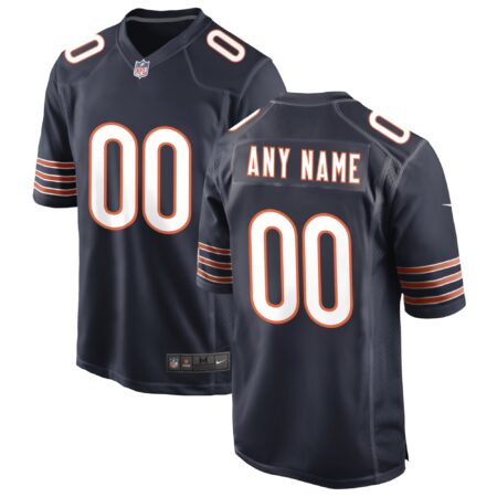 Chicago Bears Custom Game Jersey - Navy