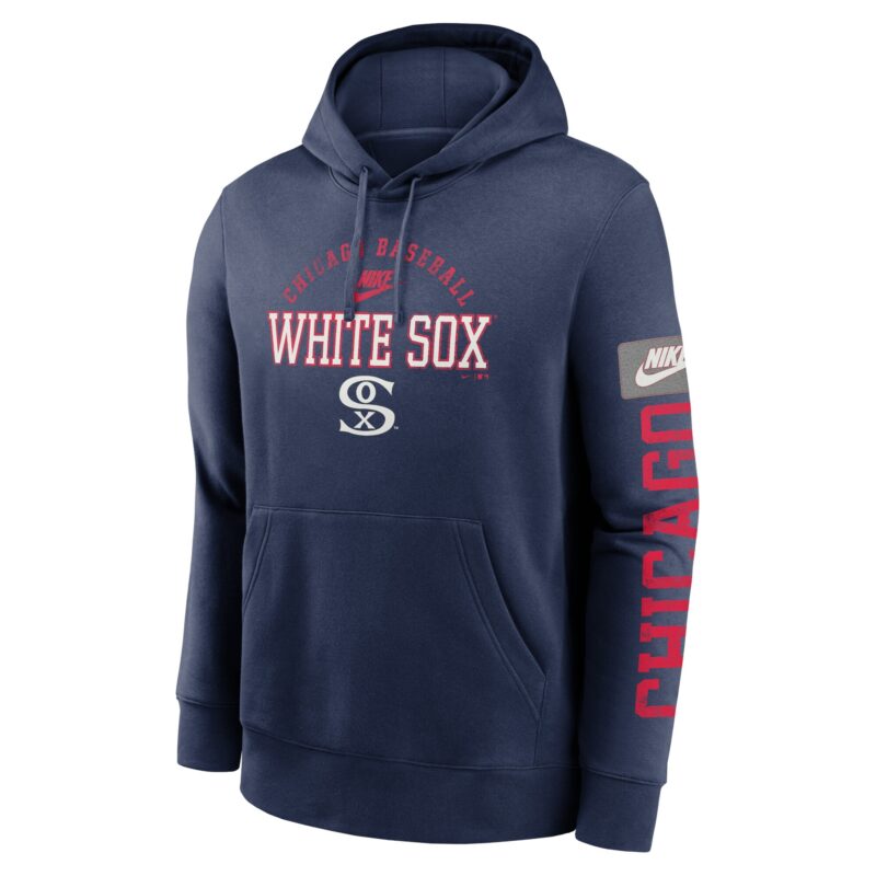 Chicago White Sox Cooperstown Collection Splitter Club Fleece Pullover Hoodie - Navy - Image 2