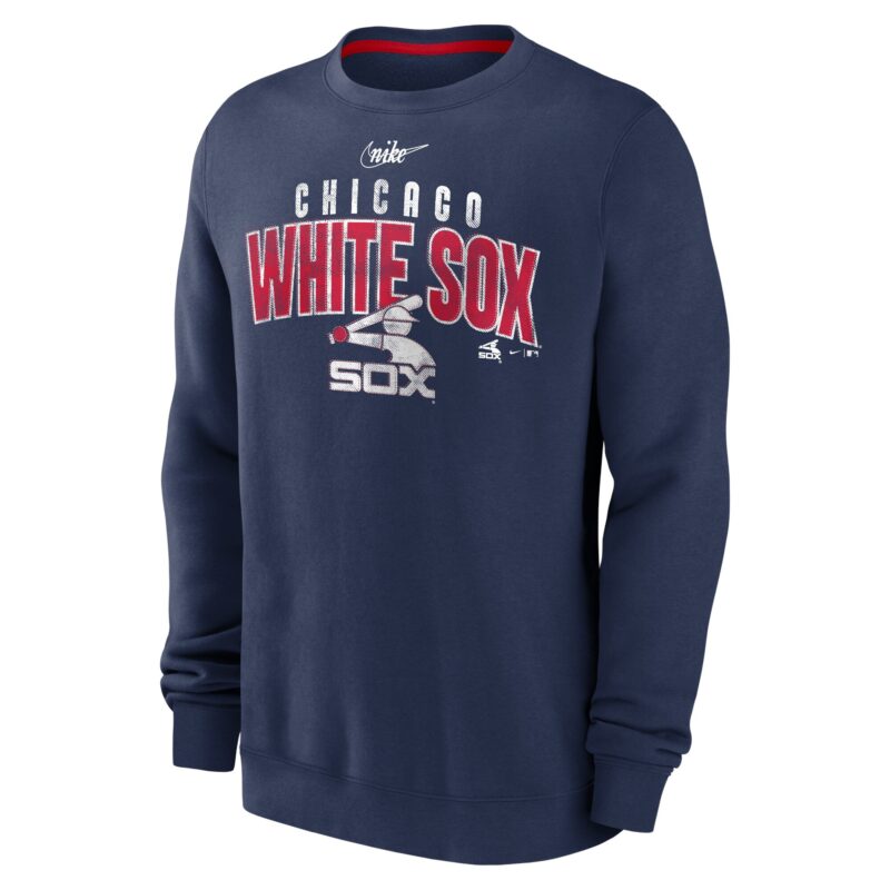 Chicago White Sox Cooperstown Collection Team Shout Out Pullover Sweatshirt - Navy - Image 2