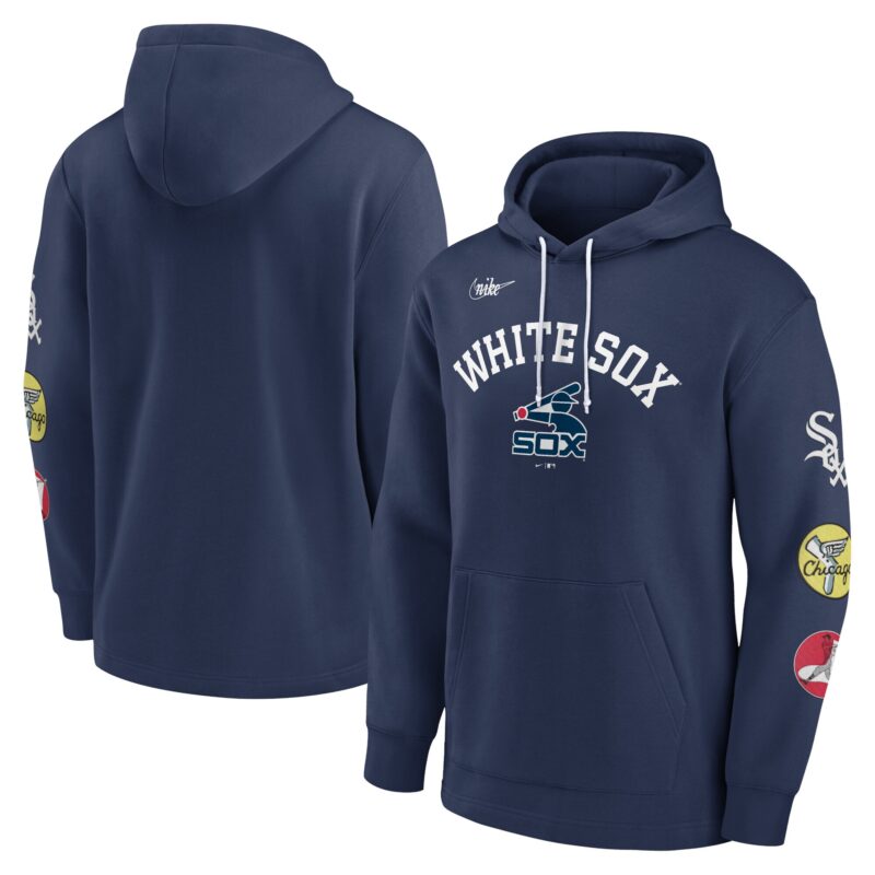 Chicago White Sox Rewind Lefty Pullover Hoodie - Navy