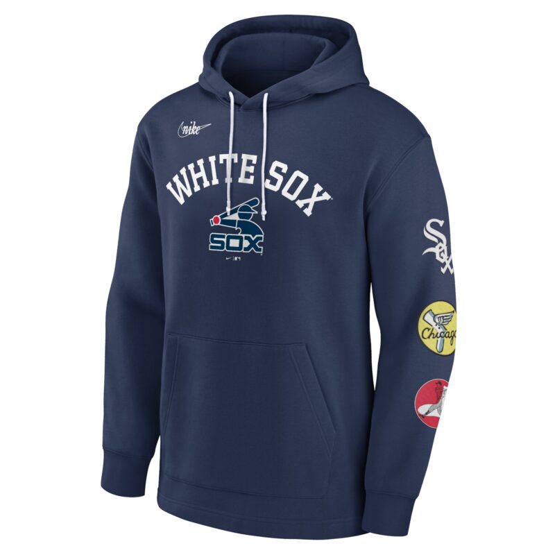 Chicago White Sox Rewind Lefty Pullover Hoodie - Navy - Image 2