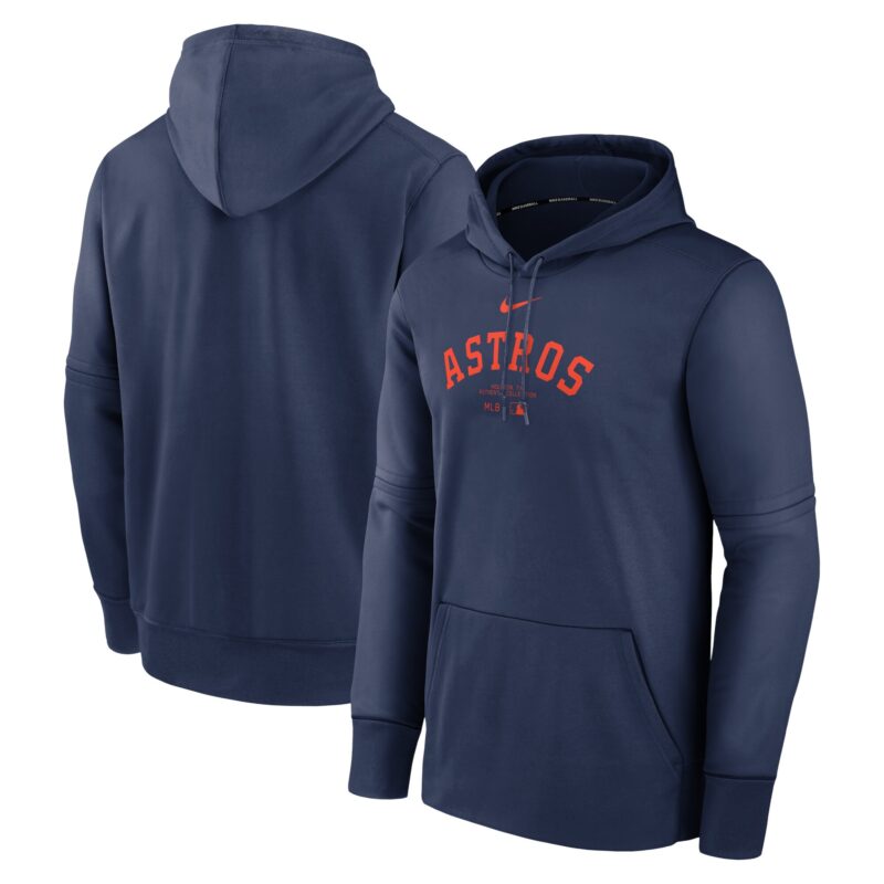Houston Astros Collection Practice Performance Pullover Hoodie - Navy