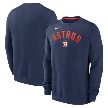 Houston Astros Classic Fleece Performance Pullover Sweatshirt - Navy