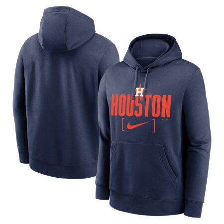 Houston Astros Club Slack Pullover Hoodie - Navy
