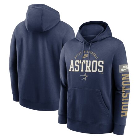 Houston Astros Cooperstown Collection Splitter Club Fleece Pullover Hoodie - Navy