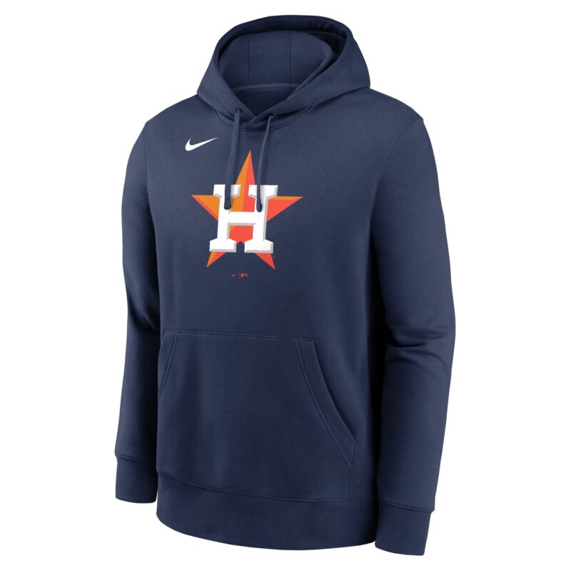 Houston Astros Logo Club Fleece Pullover Hoodie - Navy - Image 2